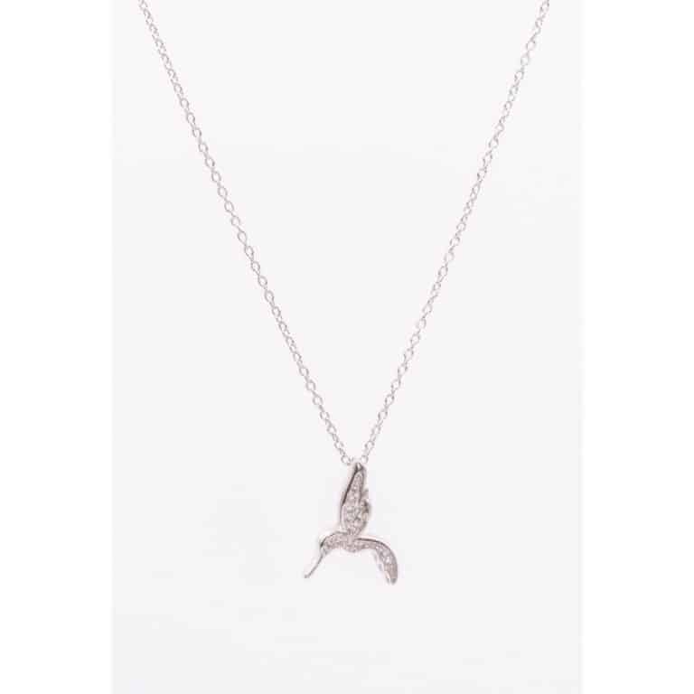 Silver Hummingbird Necklace
