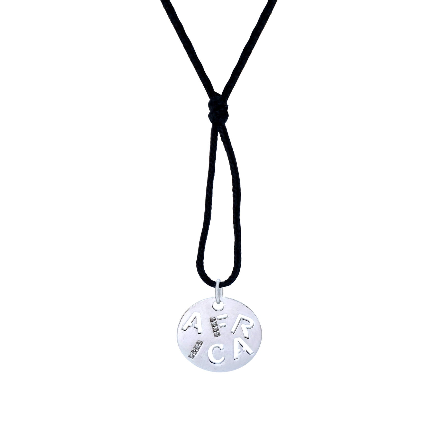 Silver "I Love Africa" Necklace