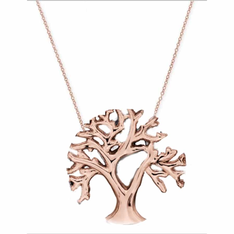 Rose Gold Baobab Tree Pendant