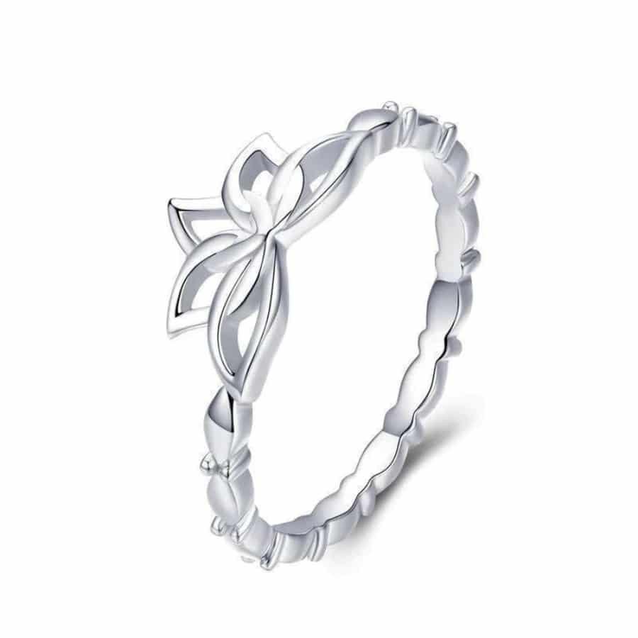 Silver Lotus Flower Necklace
