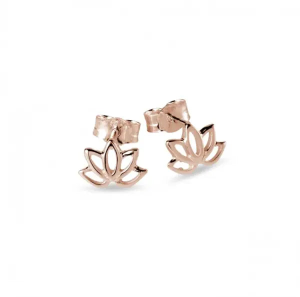 Rose Lotus Flower Studs