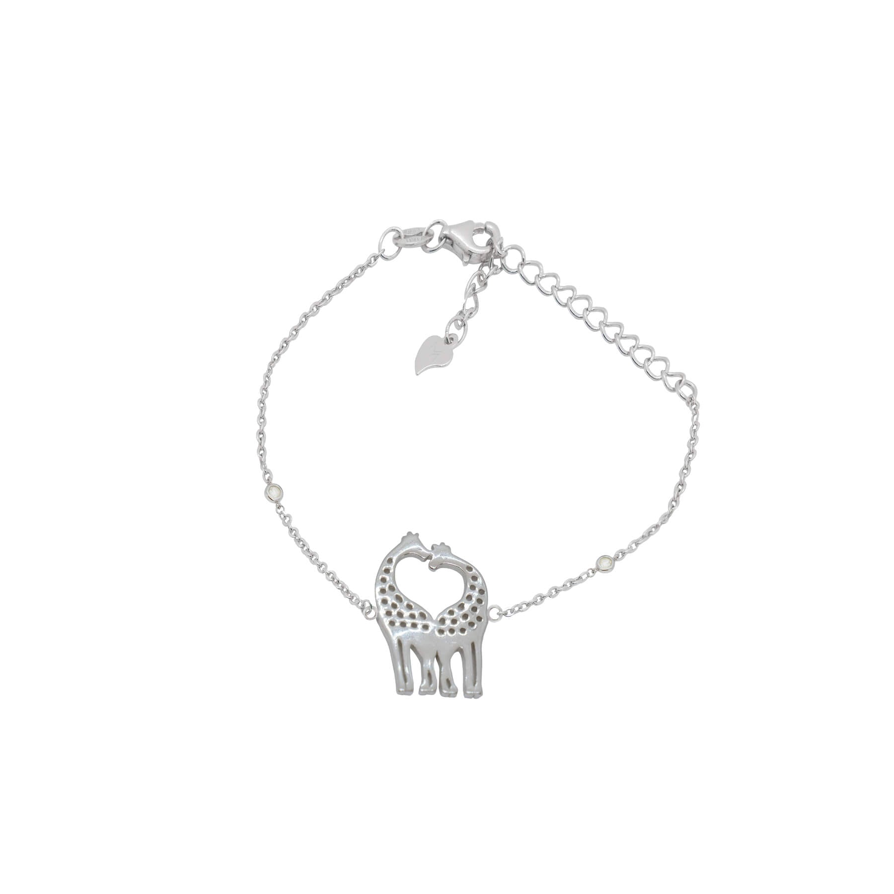 Silver Bracelet Love Giraffe