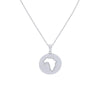 Silver Africa Disc Necklace