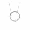Silver CZ Circle Necklace