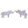 Silver Rhino Earrings
