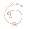 Rose Gold Elephant with Heart Bracelet