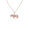 Rose Gold Rhino Necklace