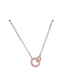 Rose Gold Linked Circles Necklace