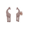 Silver Rose Gold Giraffe Earrings